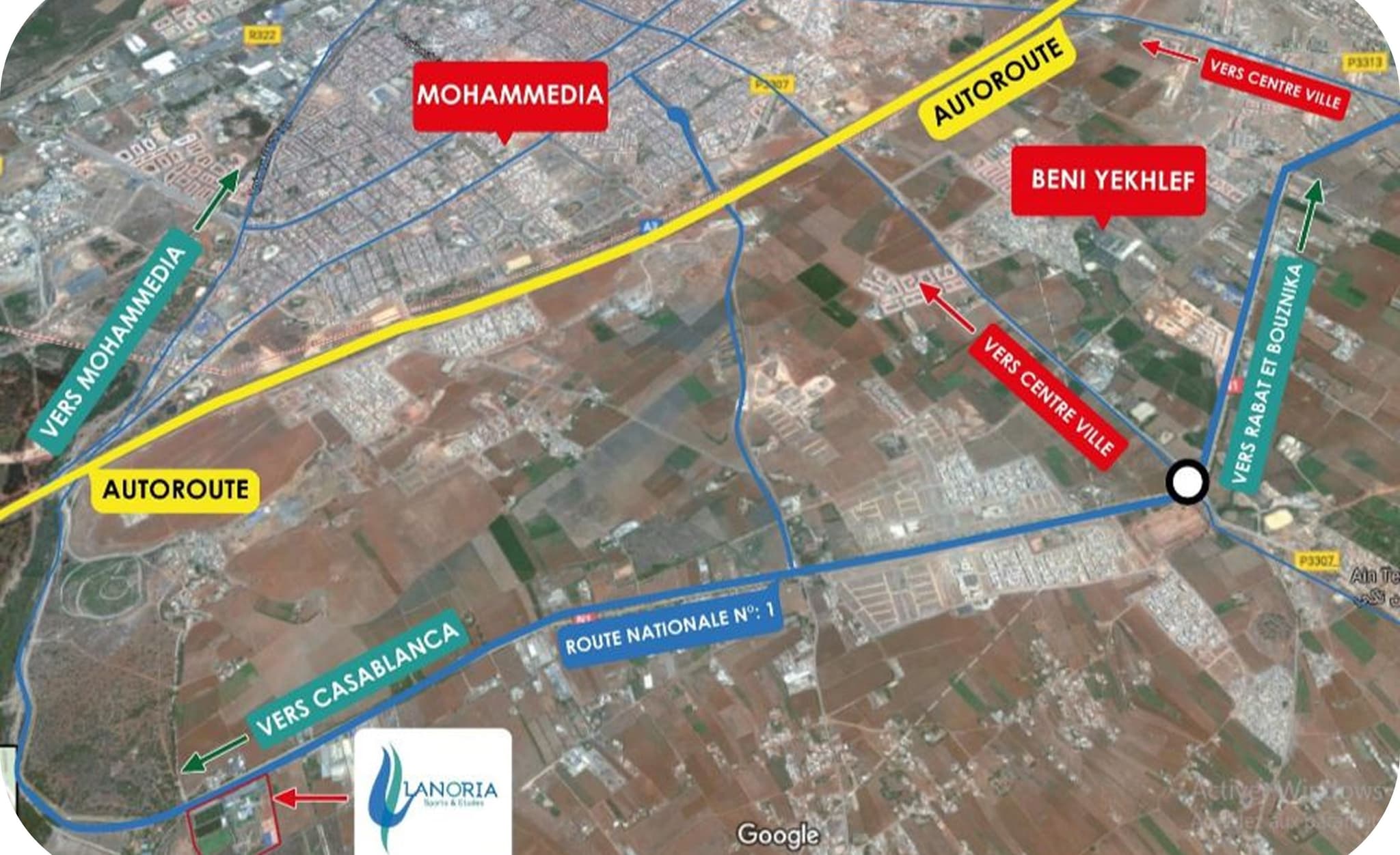 Carte de localisation Lanoria
