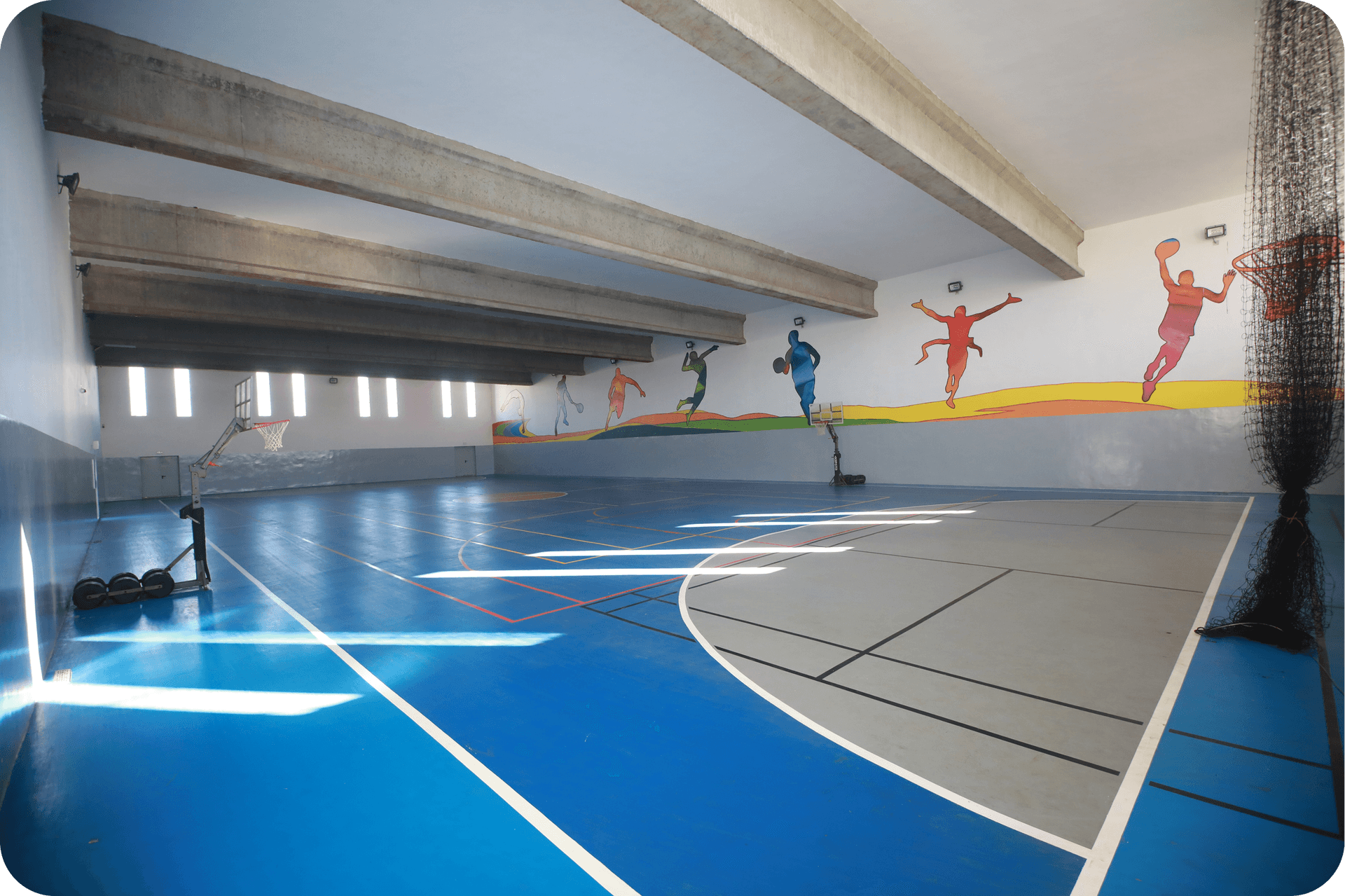 Terrain de basketball intérieur Lanoria Club