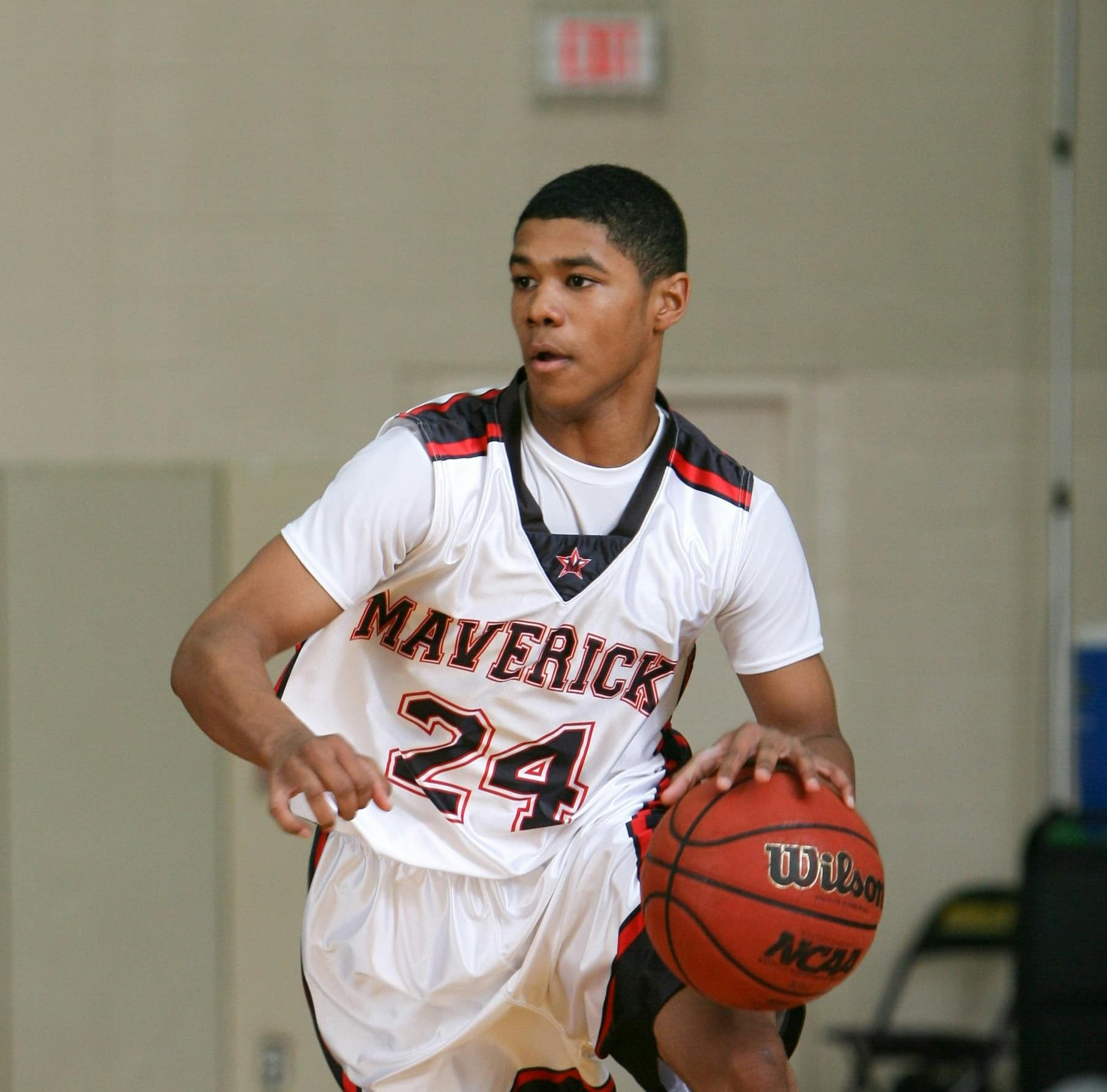 Basketball players training