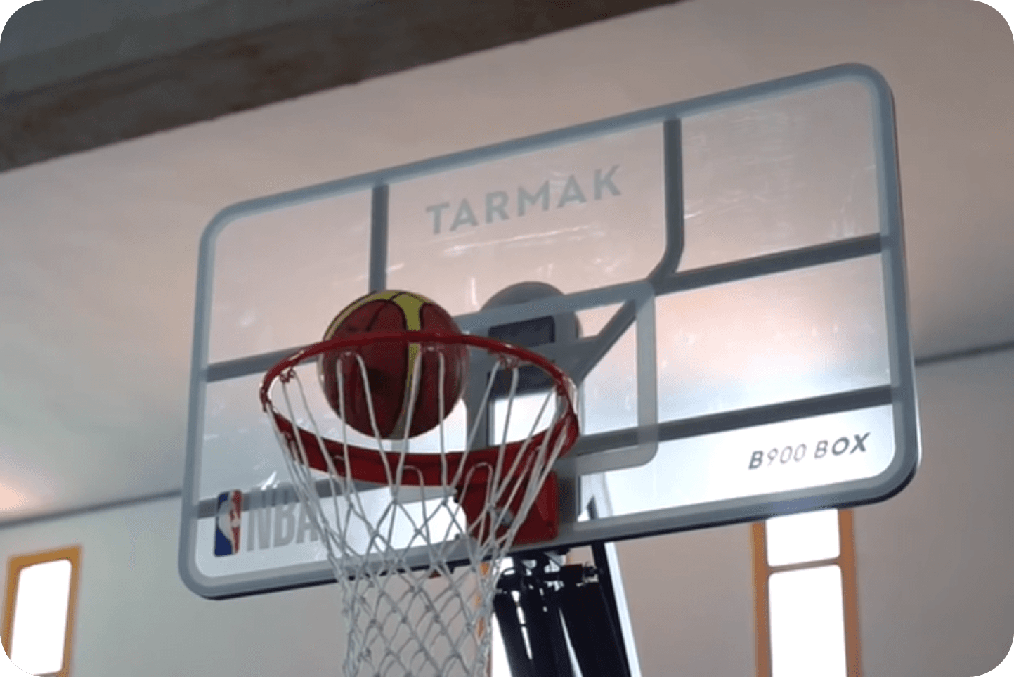 Basketball court view