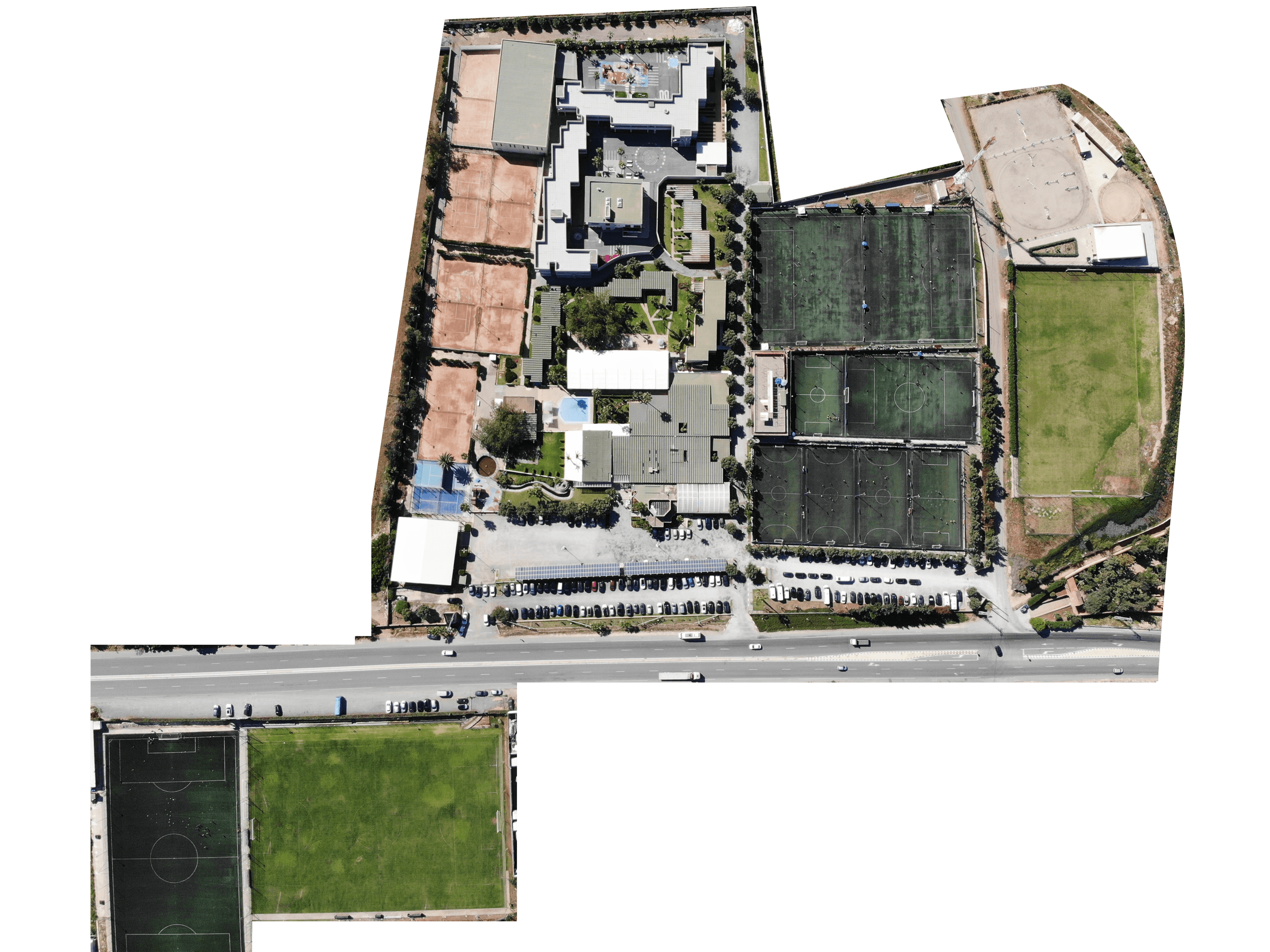 Plan du club Lanoria vue de drone